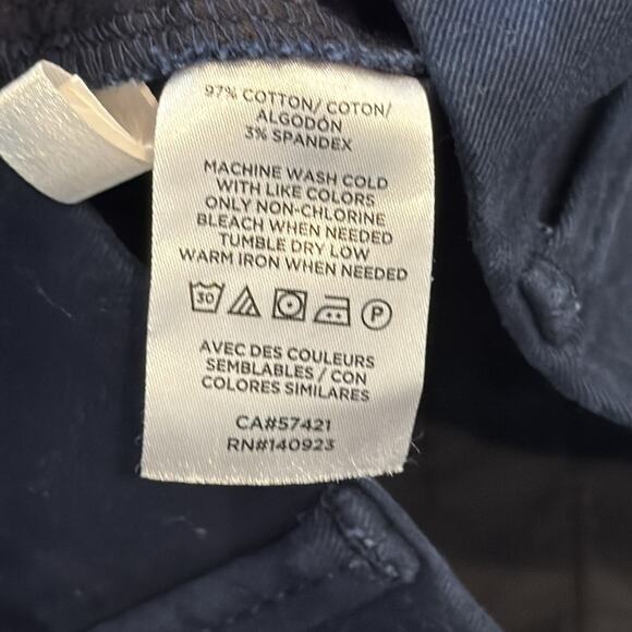 NWT Loft Outlet Girlfriend Chino Curvy Mid Rise Slim Leg Navy Pant Size 12 - Picture 7 of 7